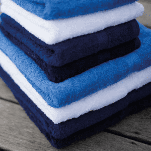 pile serviettes bleues Impression textile Bambino Lyon